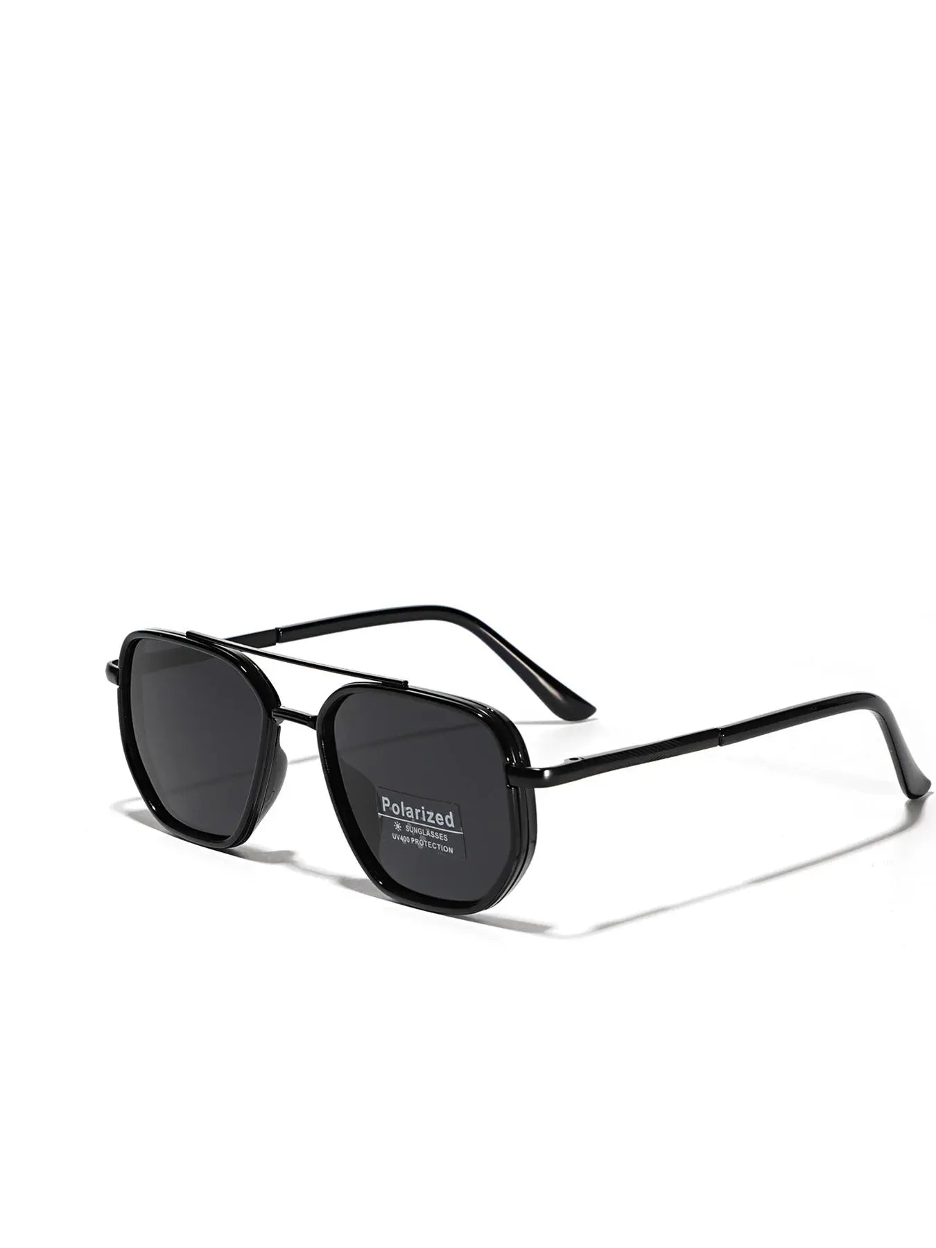 Summer 2025 Simple Polarized Shades Sunglasses for Everyday Use, Summer Geometric Frame Double Beam Fashion Sunglasses, Travel Accessories, Trendy Casual Sunglasses, National Day Offers