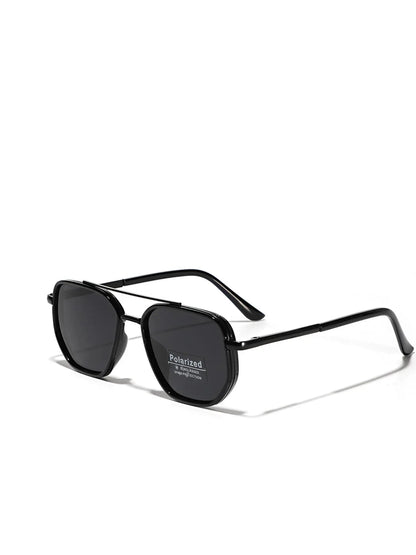 Summer 2025 Simple Polarized Shades Sunglasses for Everyday Use, Summer Geometric Frame Double Beam Fashion Sunglasses, Travel Accessories, Trendy Casual Sunglasses, National Day Offers