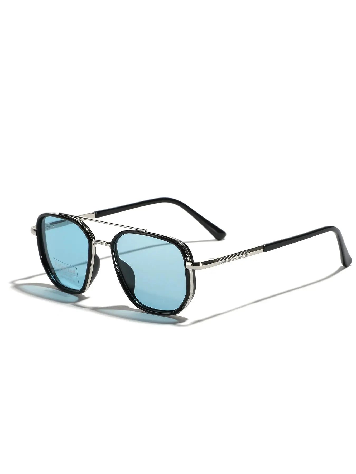 Summer 2025 Simple Polarized Shades Sunglasses for Everyday Use, Summer Geometric Frame Double Beam Fashion Sunglasses, Travel Accessories, Trendy Casual Sunglasses, National Day Offers