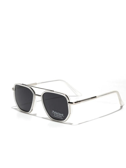 Summer 2025 Simple Polarized Shades Sunglasses for Everyday Use, Summer Geometric Frame Double Beam Fashion Sunglasses, Travel Accessories, Trendy Casual Sunglasses, National Day Offers