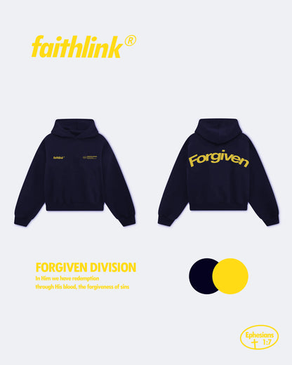 Faith Link Co. - Forgiven Hoodie - 100% Premium Cotton, Message-Driven and Scripture-Based Design (Ephesians 1:7)