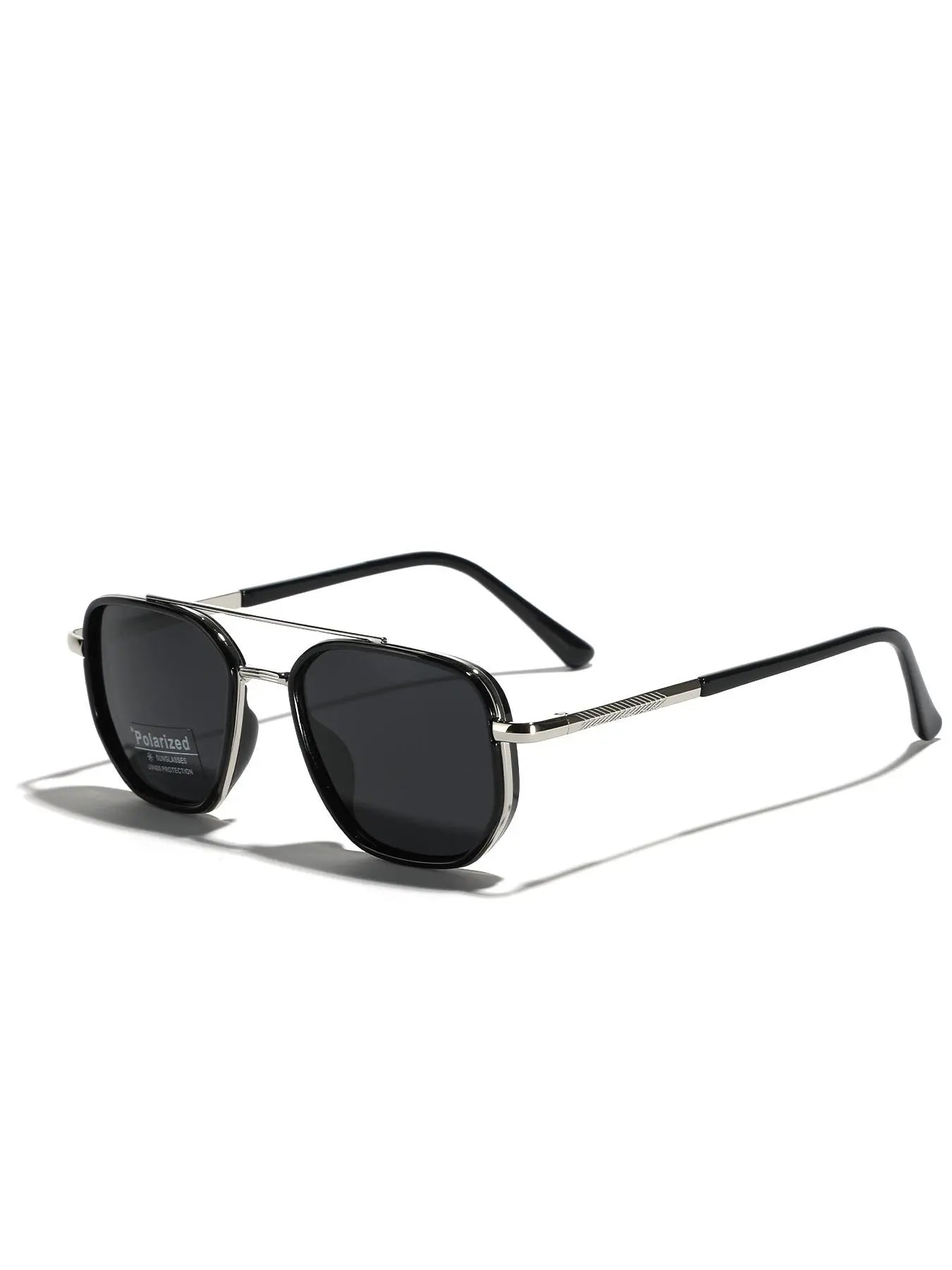Summer 2025 Simple Polarized Shades Sunglasses for Everyday Use, Summer Geometric Frame Double Beam Fashion Sunglasses, Travel Accessories, Trendy Casual Sunglasses, National Day Offers