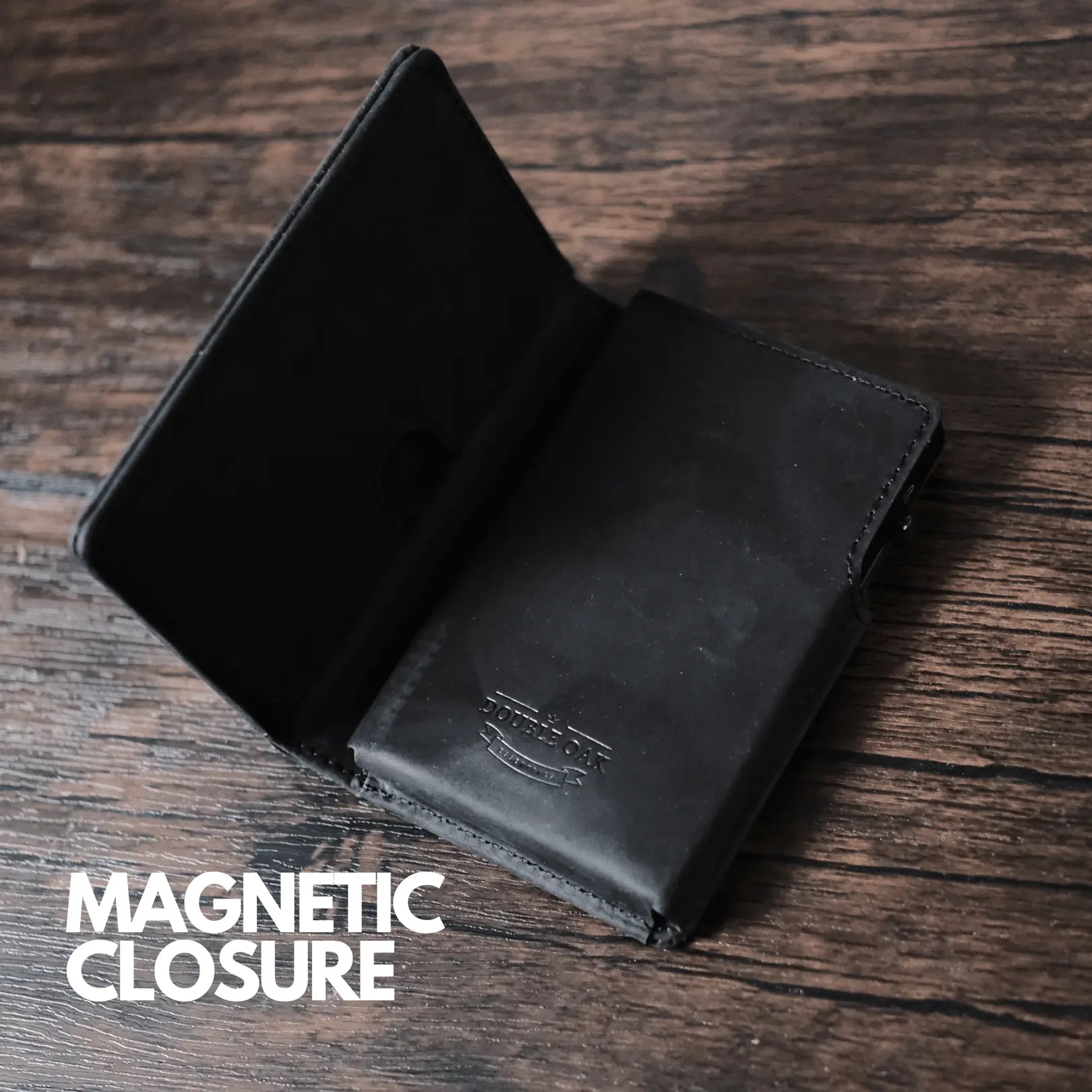 Double Oak Essentials - Leather Pop-Up Wallet - Black