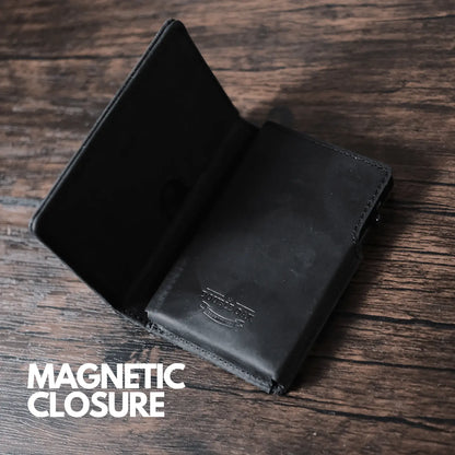 Double Oak Essentials - Leather Pop-Up Wallet - Black