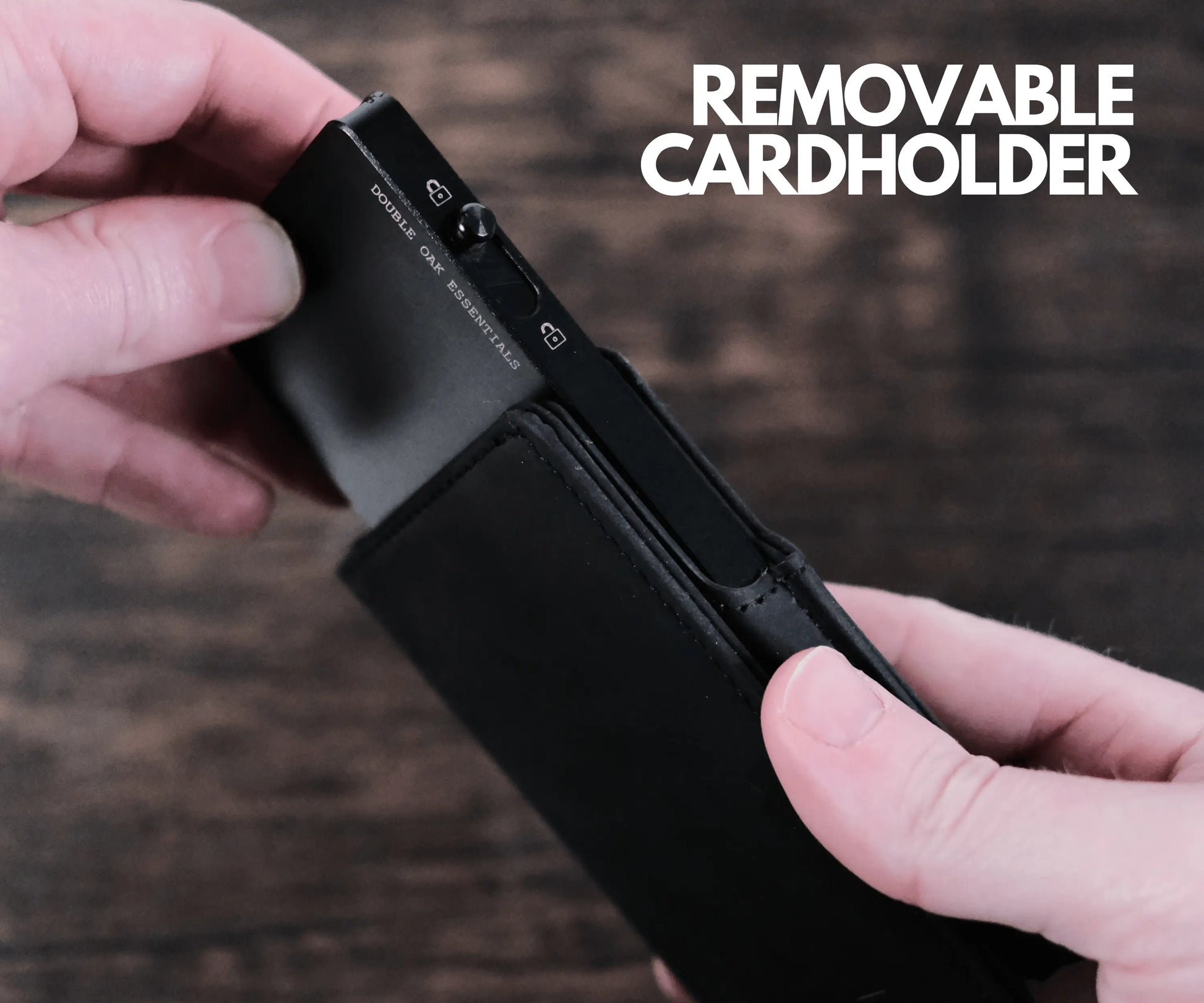 Double Oak Essentials - Leather Pop-Up Wallet - Black