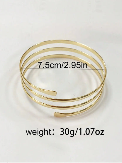 Minimalist Open Arms Cuff, Fashionable Armlet for Women, Trendy All-Match & Exquisite Body Jewelry for Birthday Gift