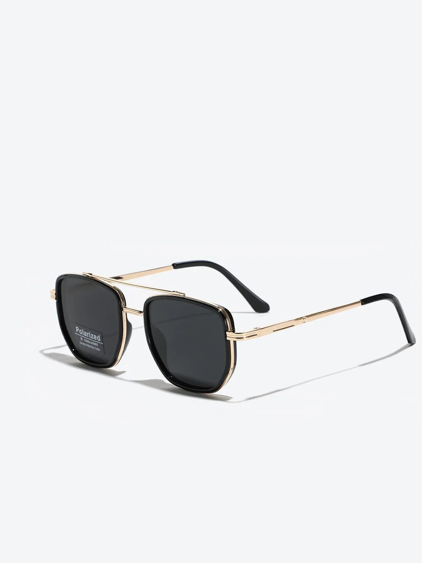 Summer 2025 Simple Polarized Shades Sunglasses for Everyday Use, Summer Geometric Frame Double Beam Fashion Sunglasses, Travel Accessories, Trendy Casual Sunglasses, National Day Offers