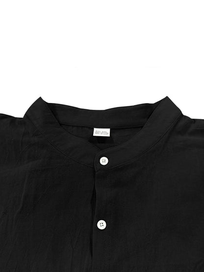Men'S Casual Long Sleeve Linen Shirt, Fashionable Old Money Style Top, All-Season Woven Fabric, Fitted Design
