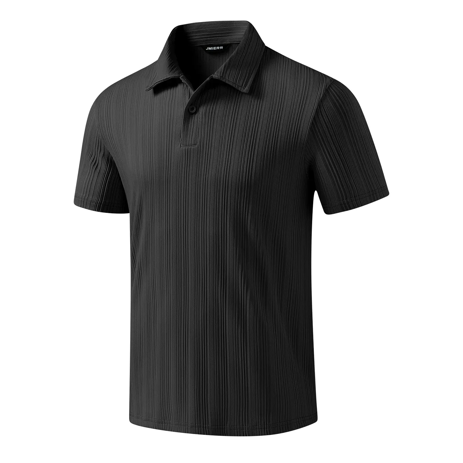 JMIERR 2026 Mens Casual Knit Polo Shirts Stretchy Old Money Textured Short Sleeve Dress Golf Shirts