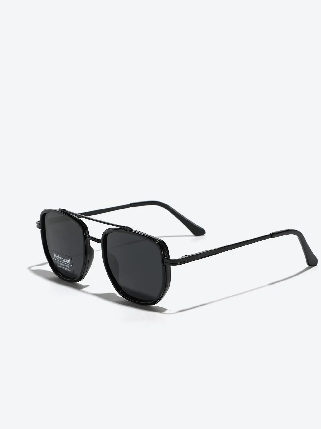 Summer 2025 Simple Polarized Shades Sunglasses for Everyday Use, Summer Geometric Frame Double Beam Fashion Sunglasses, Travel Accessories, Trendy Casual Sunglasses, National Day Offers
