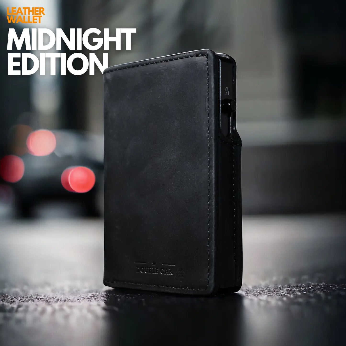 Double Oak Essentials - Leather Pop-Up Wallet - Black