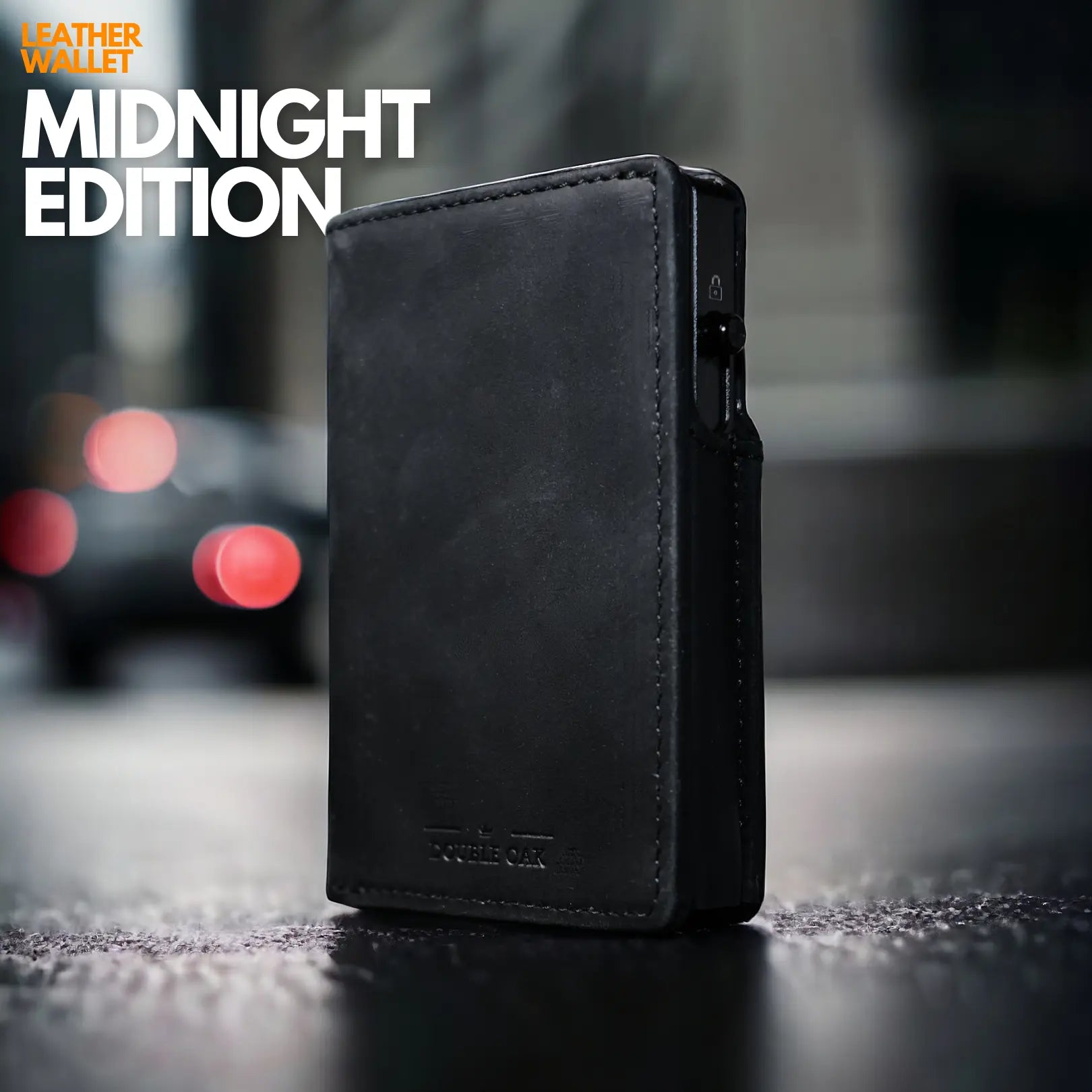 Double Oak Essentials - Leather Pop-Up Wallet - Black