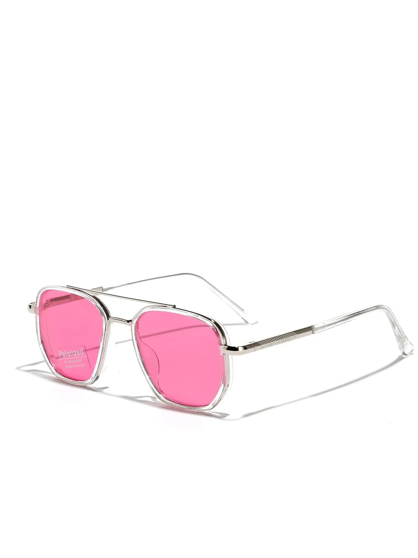 Summer 2025 Simple Polarized Shades Sunglasses for Everyday Use, Summer Geometric Frame Double Beam Fashion Sunglasses, Travel Accessories, Trendy Casual Sunglasses, National Day Offers
