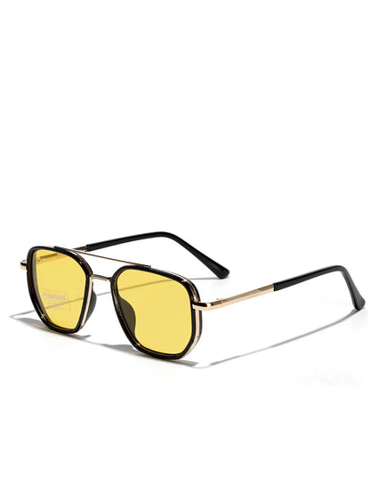 Summer 2025 Simple Polarized Shades Sunglasses for Everyday Use, Summer Geometric Frame Double Beam Fashion Sunglasses, Travel Accessories, Trendy Casual Sunglasses, National Day Offers