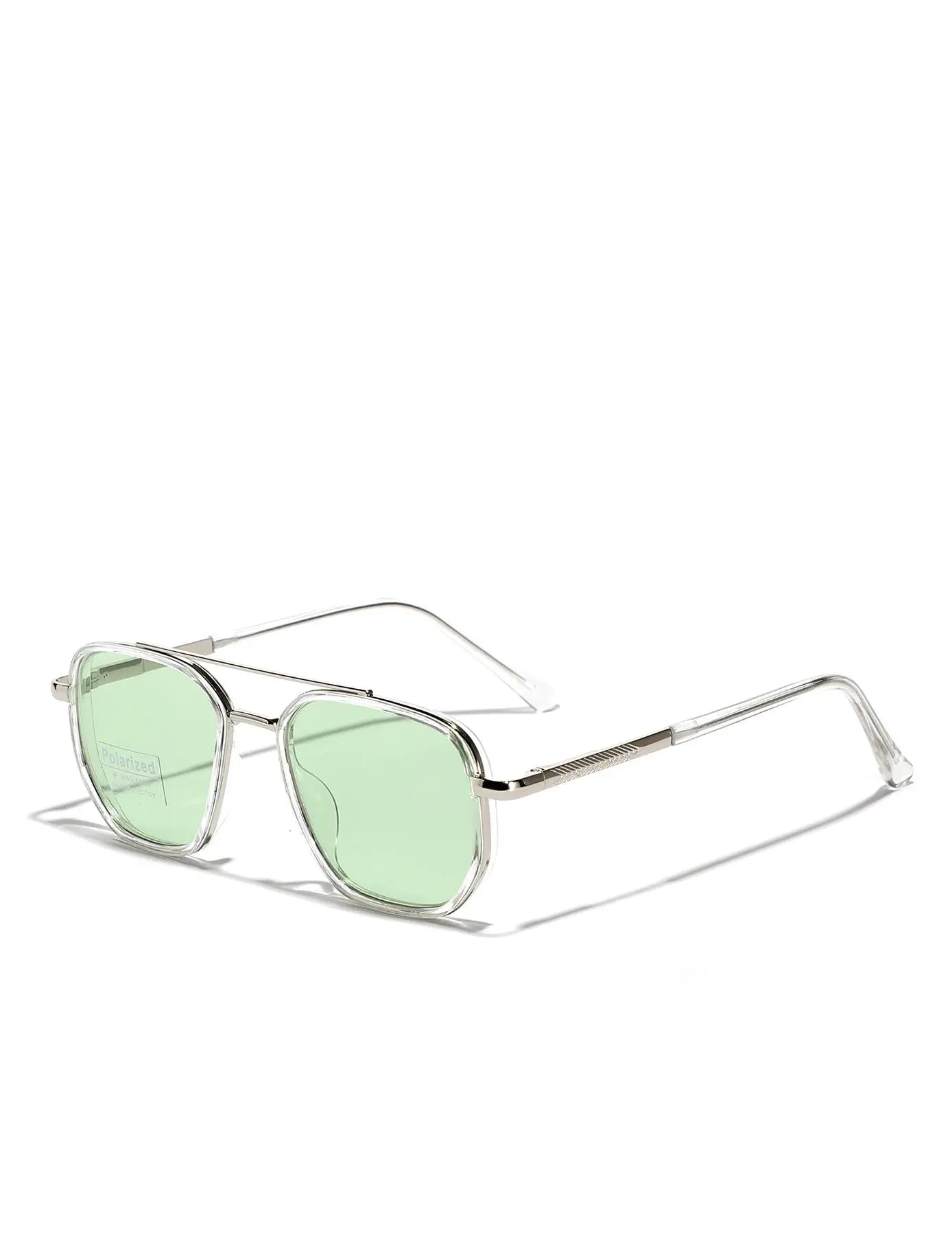 Summer 2025 Simple Polarized Shades Sunglasses for Everyday Use, Summer Geometric Frame Double Beam Fashion Sunglasses, Travel Accessories, Trendy Casual Sunglasses, National Day Offers